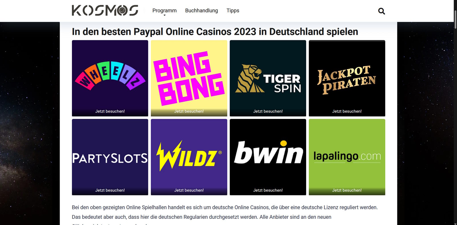 online casinos mit Paypal