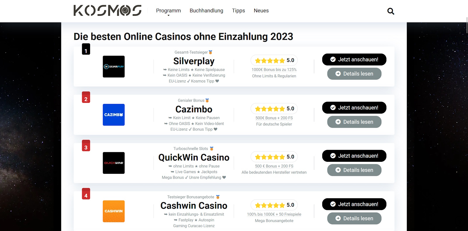top 10 online casinos ohne einzahlung