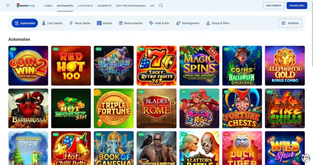 Rocketspin Automatenspiele