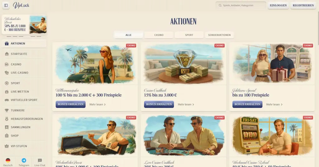 VIPLuck 8 VIPLuck Bonusaktionen