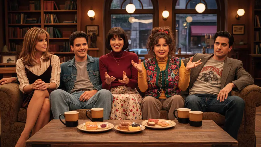 Besetzung von Friends: Umfassender Überblick über die Kult-Sitcom 2 Sitcom Szene wie aus der Besetzung von Friends