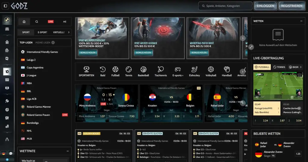Godz Casino Sportwetten