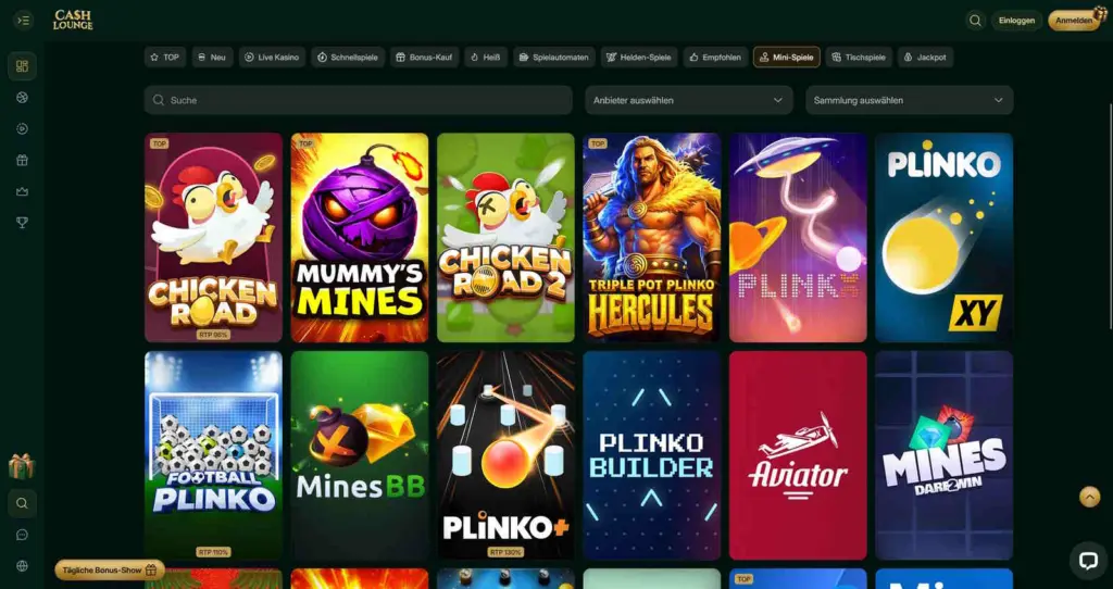 CashLounge 8 CashLounge Minispiele