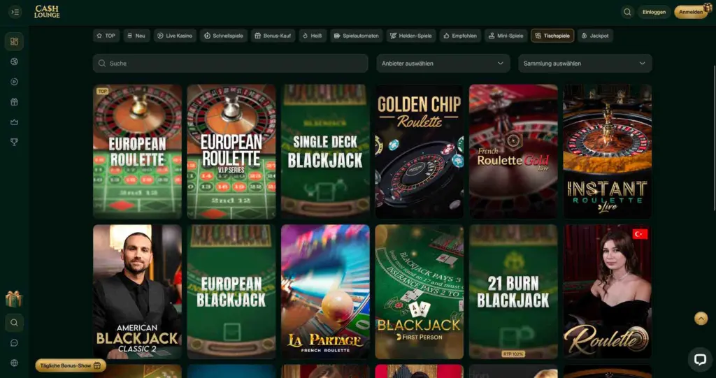 CashLounge 6 CashLounge Tischspiele