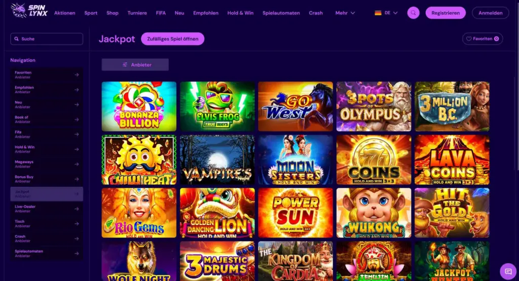 Spinlynx Jackpots