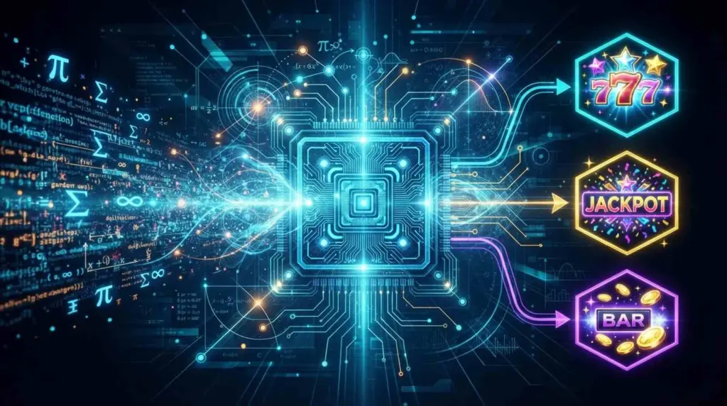 Wie funktioniert ein Online Casino? Funktion, Spiele, Sicherheit und Regeln verständlich erklärt 30 Bildliche Dartellung eines Zufallszahlengenerators