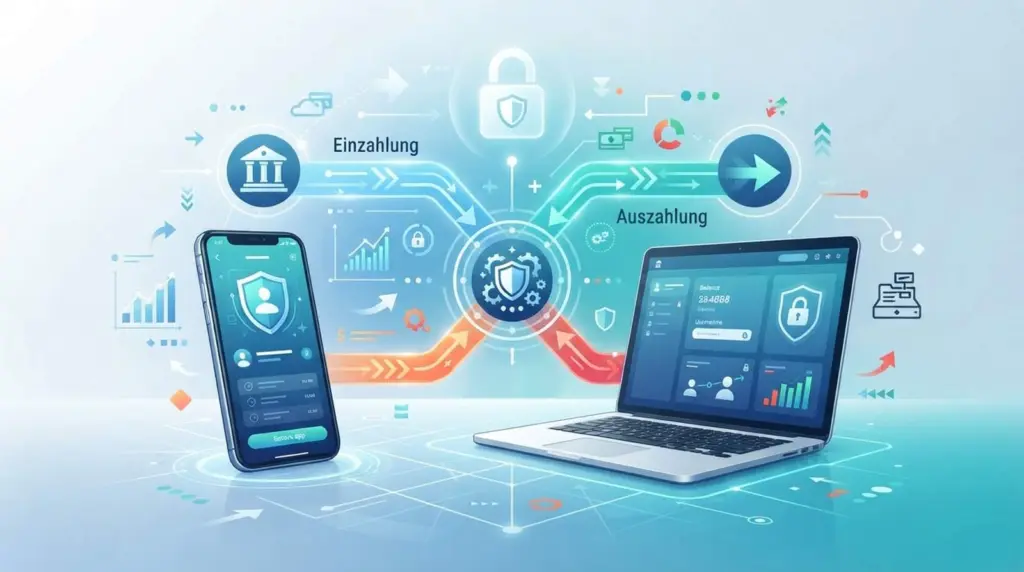 Wie funktioniert ein Online Casino? Funktion, Spiele, Sicherheit und Regeln verständlich erklärt 34 Bildliche Darstellung des Zahlungssystems in Online Casinos